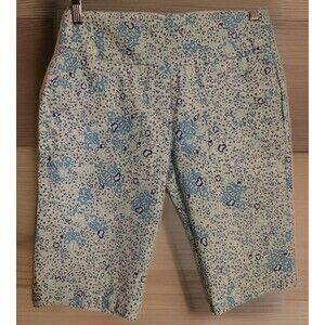 Breezes Woman's Shorts Size 6 Blue Pockets Stretch Pull On